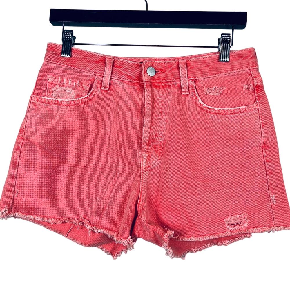 J Brand Button Fly Gracie Jean Shorts Salmon Peach - 26